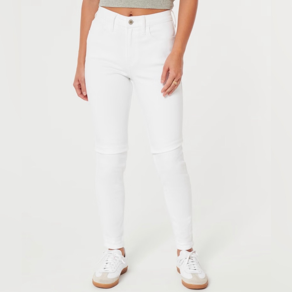 HOLLISTER HIGH-RISE WHITE SUPER SKINNY JEANS